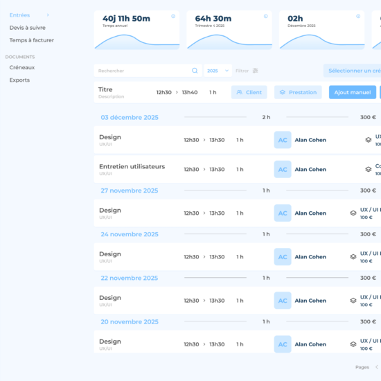 Freebe - Timetracking